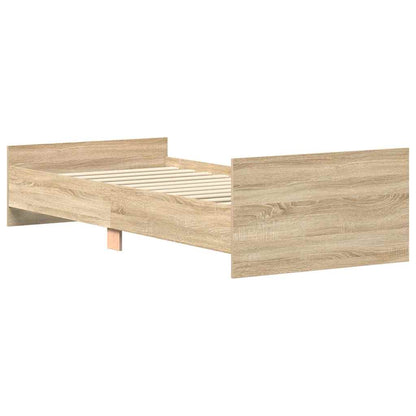vidaXL Bed Frame without Mattress Sonoma Oak 90x200 cm Engineered Wood