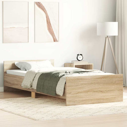 vidaXL Bed Frame without Mattress Sonoma Oak 90x200 cm Engineered Wood