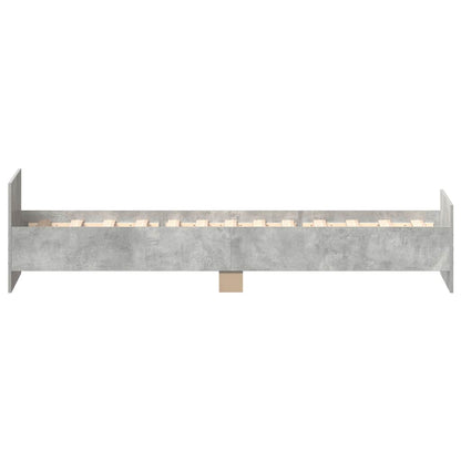 vidaXL Bed Frame without Mattress Concrete Grey 90x200 cm