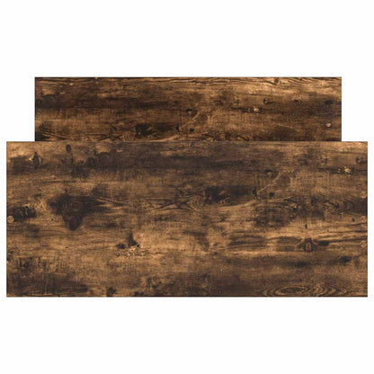 vidaXL Bed Frame without Mattress Smoked Oak 90x200 cm Engineered Wood
