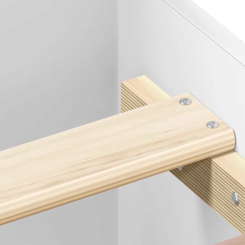 vidaXL Bed Frame without Mattress White 100x200 cm Engineered Wood