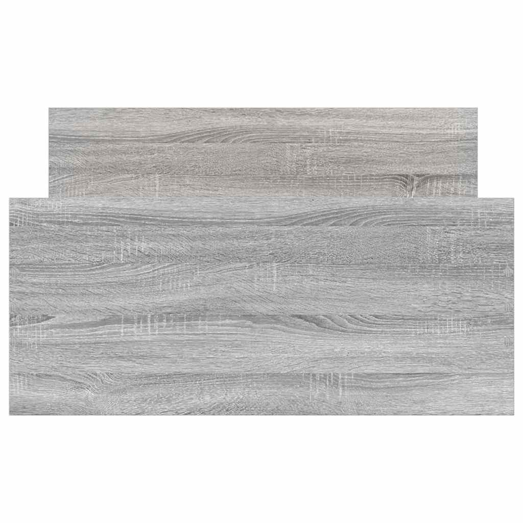 vidaXL Bed Frame without Mattress Grey Sonoma 100x200 cm Engineered Wood
