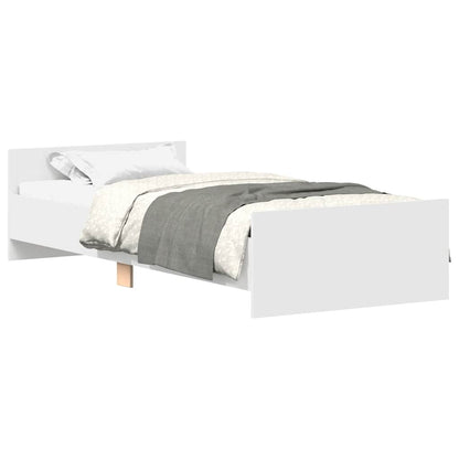 vidaXL Bed Frame without Mattress White 90x190 cm Engineered Wood