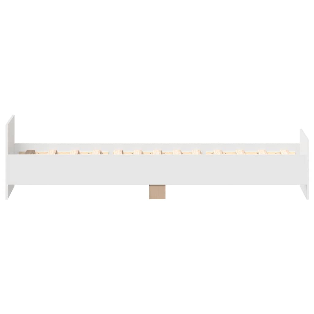 vidaXL Bed Frame without Mattress White 90x190 cm Engineered Wood