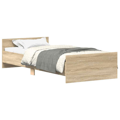 vidaXL Bed Frame without Mattress Sonoma Oak 90x190 cm Engineered Wood