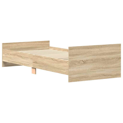 vidaXL Bed Frame without Mattress Sonoma Oak 90x190 cm Engineered Wood