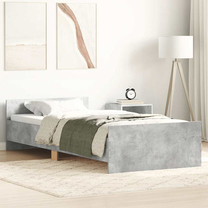 vidaXL Bed Frame without Mattress Concrete Grey 90x190 cm