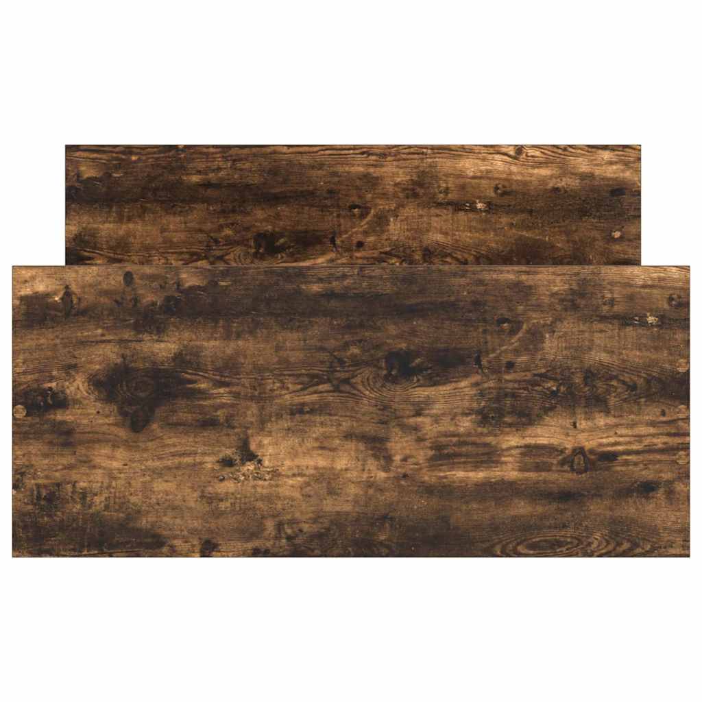 vidaXL Bed Frame without Mattress Smoked Oak 90x190 cm Engineered Wood