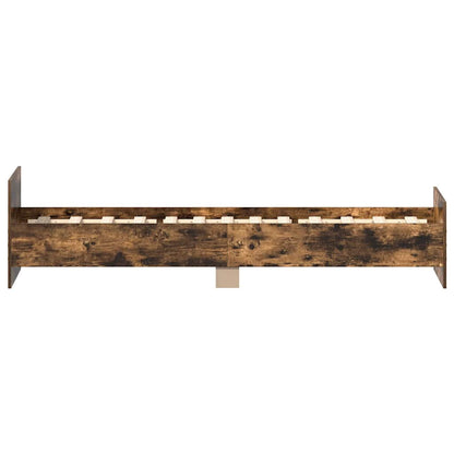 vidaXL Bed Frame without Mattress Smoked Oak 90x190 cm Engineered Wood