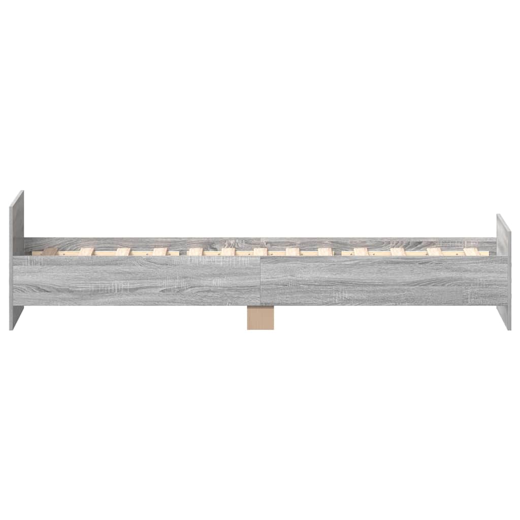 vidaXL Bed Frame without Mattress Grey Sonoma 90x190 cm Engineered Wood