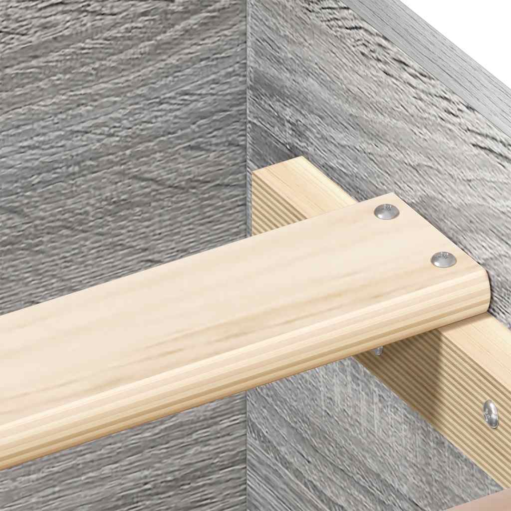 vidaXL Bed Frame without Mattress Grey Sonoma 90x190 cm Engineered Wood
