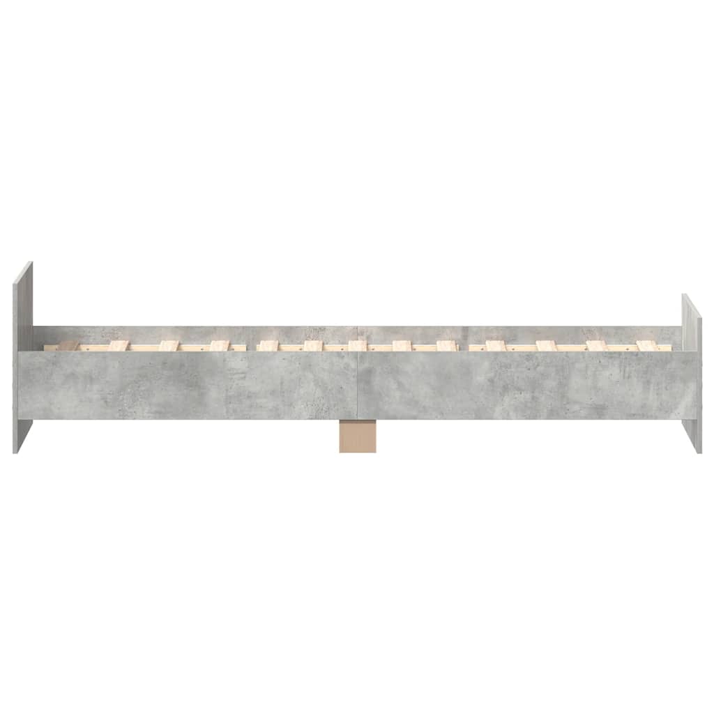 vidaXL Bed Frame without Mattress Concrete Grey 75x190 cm