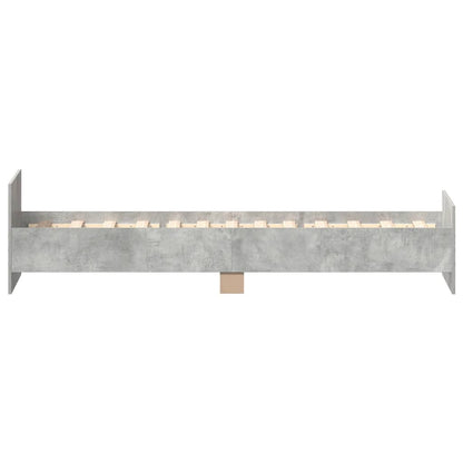vidaXL Bed Frame without Mattress Concrete Grey 75x190 cm