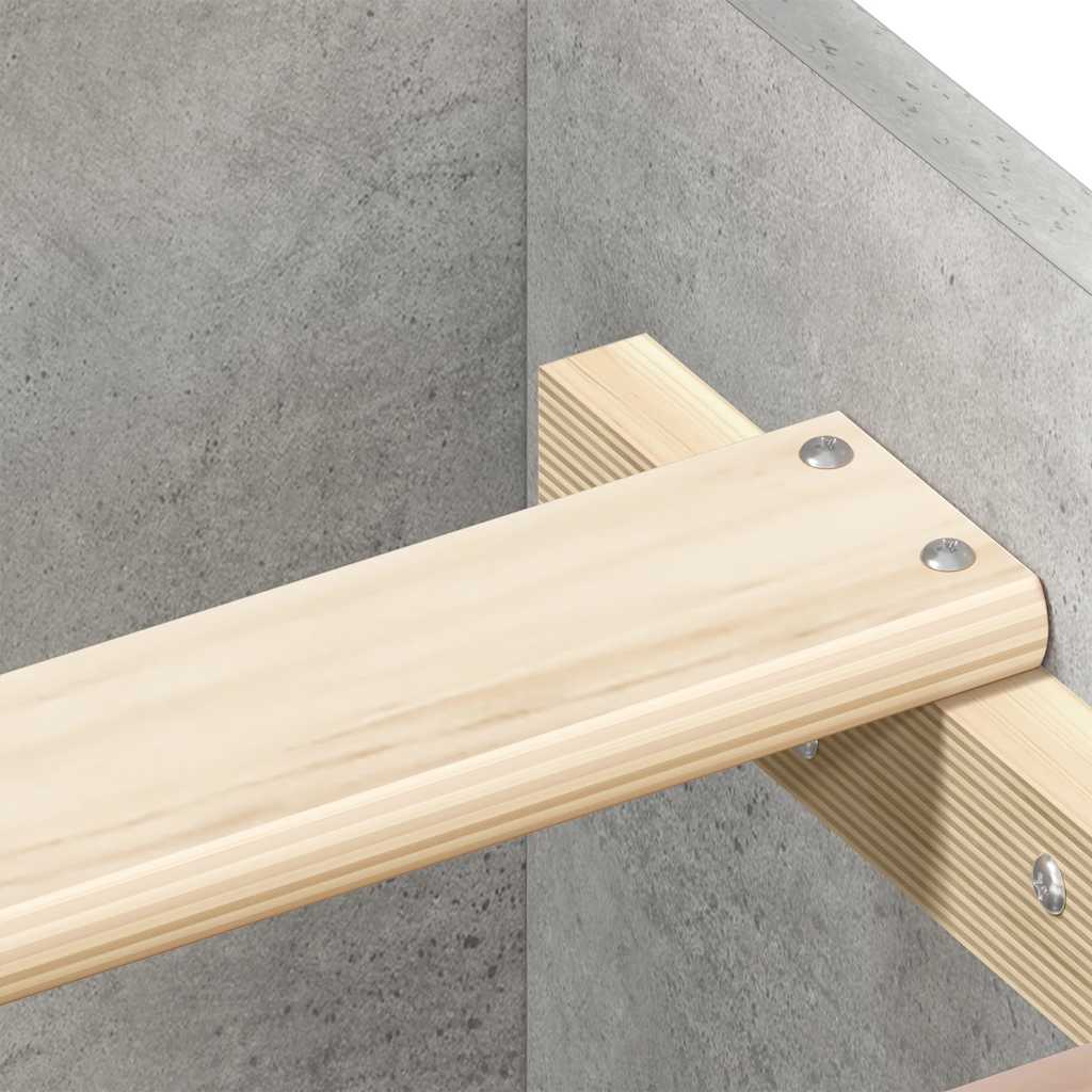 vidaXL Bed Frame without Mattress Concrete Grey 75x190 cm Small Single