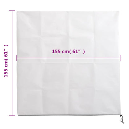 vidaXL Plant Fleece Covers with Zip 2 pcs 70 g/m² 1.55x1.55 m