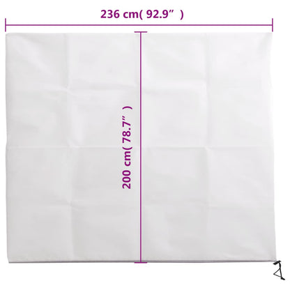vidaXL Plant Fleece Cover with Zip 70 g/m² 2.36x2 m
