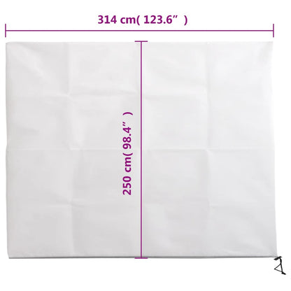 vidaXL Plant Fleece Cover with Zip 70 g/m² 3.14x2.5 m
