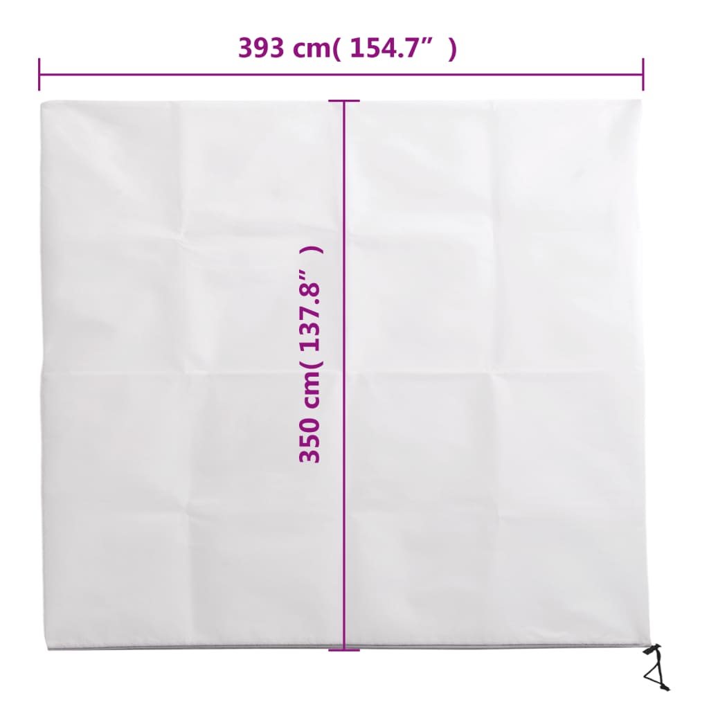 vidaXL Plant Fleece Cover with Zip 70 g/m² 3.93x3.5 m
