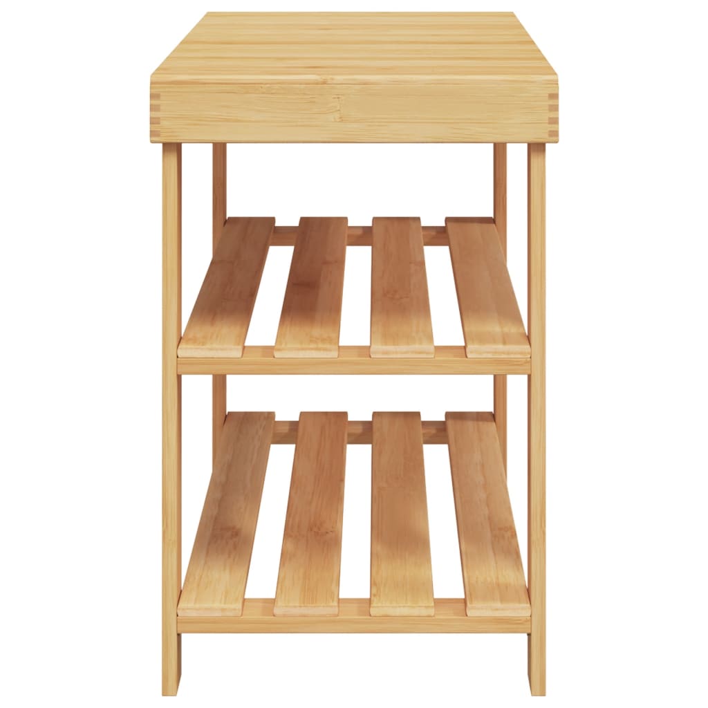 vidaXL Shoe Rack 3-Tier 70x27.5x45 cm Bamboo