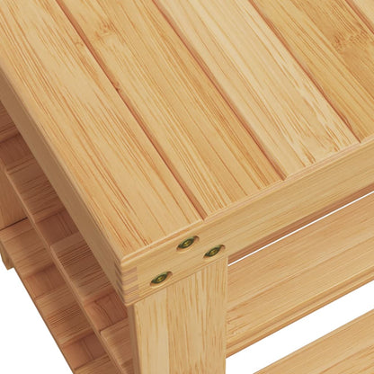 vidaXL Shoe Rack 3-Tier 70x27.5x45 cm Bamboo