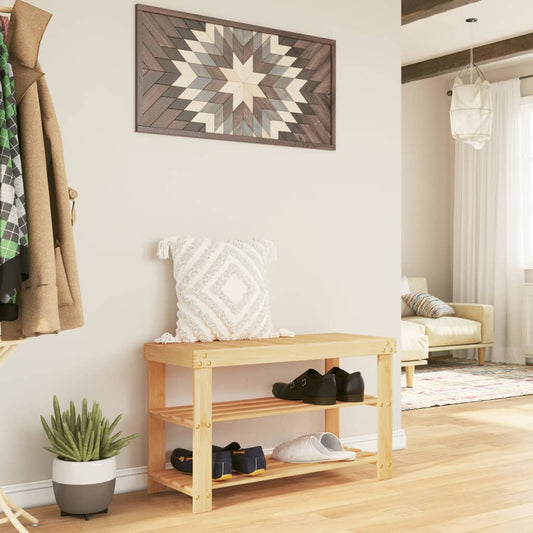vidaXL Shoe Rack 3-Tier 70x27.5x45 cm Bamboo