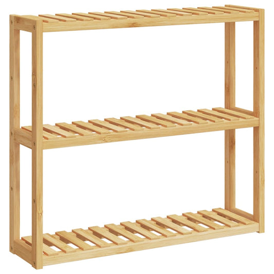 vidaXL Bathroom Shelf 3-Tier Wall-mounted 60x15x54 cm Bamboo