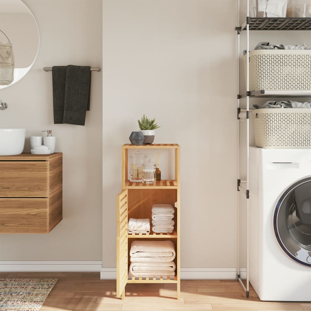 vidaXL Bathroom Cabinet with Shelf 36x33x87 cm Bamboo