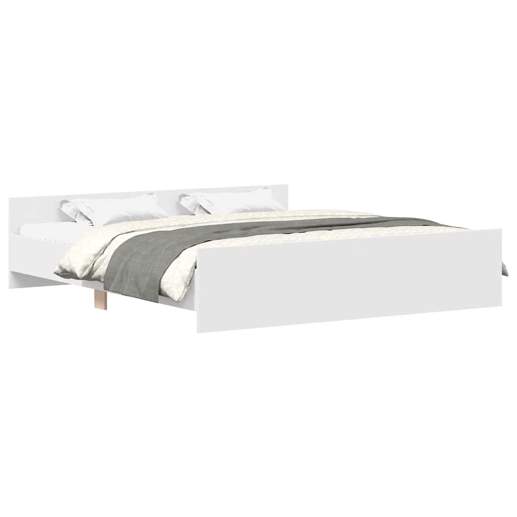 vidaXL Bed Frame without Mattress White 200x200 cm