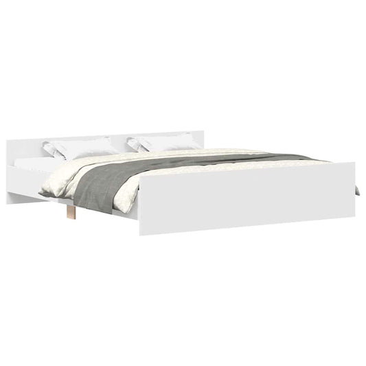 vidaXL Bed Frame without Mattress White 200x200 cm