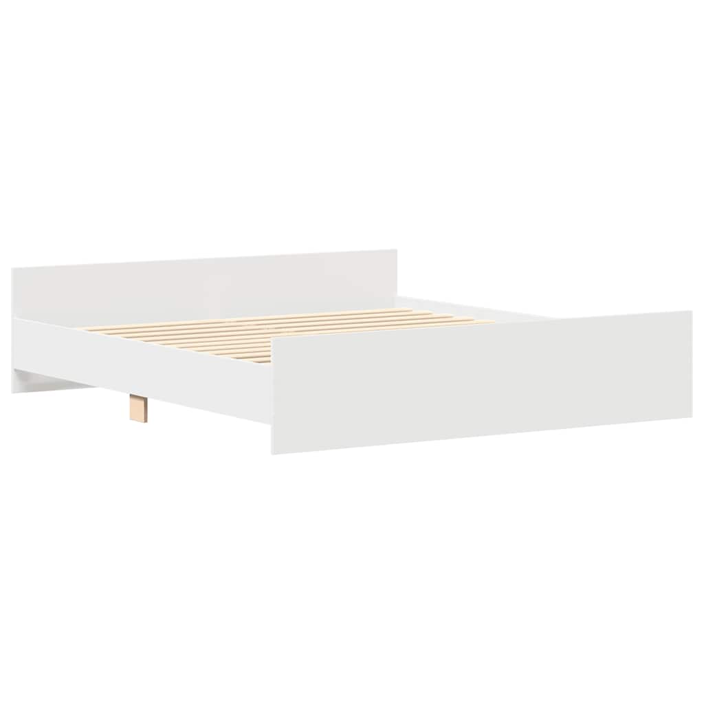 vidaXL Bed Frame without Mattress White 200x200 cm