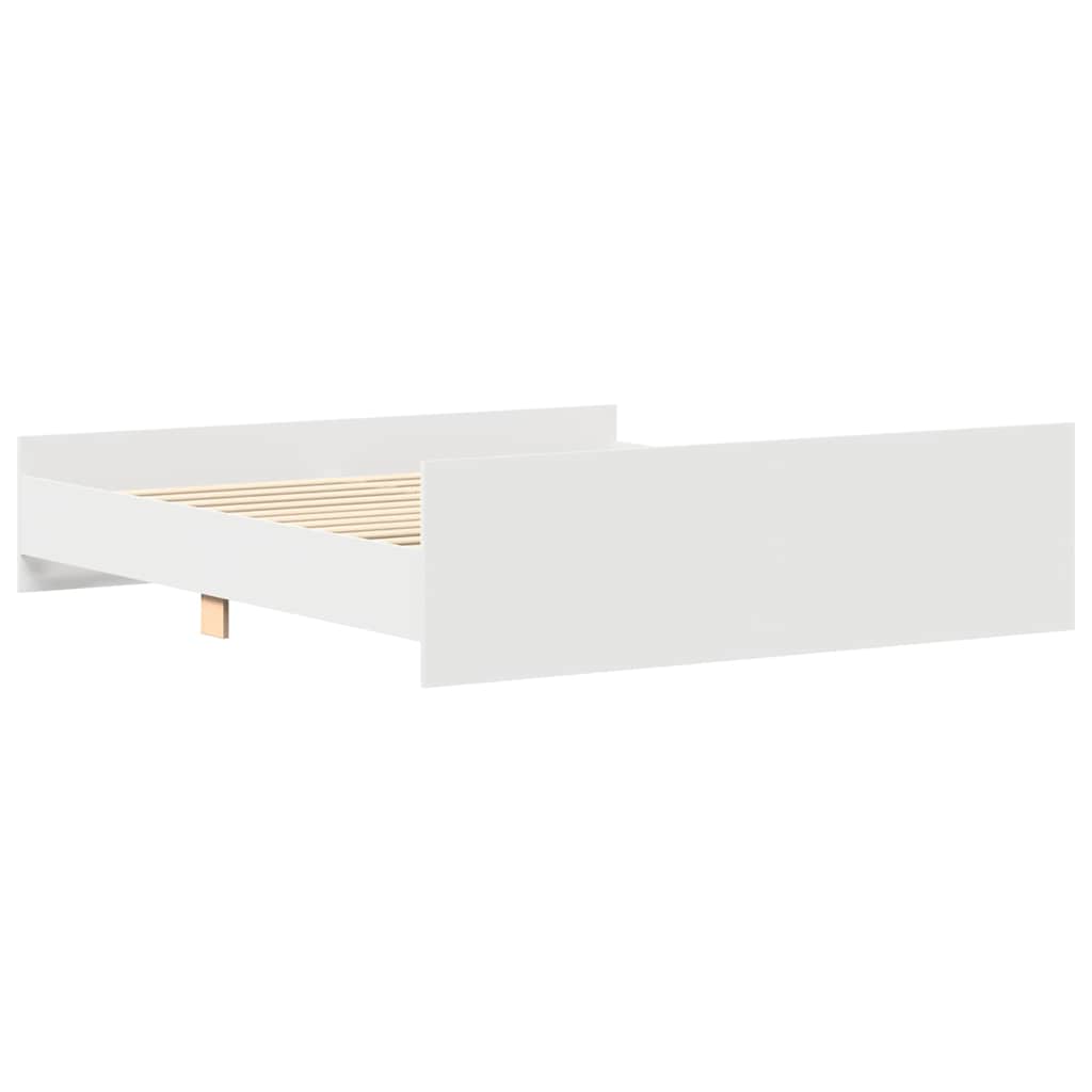 vidaXL Bed Frame without Mattress White 200x200 cm