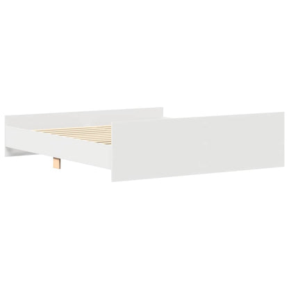 vidaXL Bed Frame without Mattress White 200x200 cm