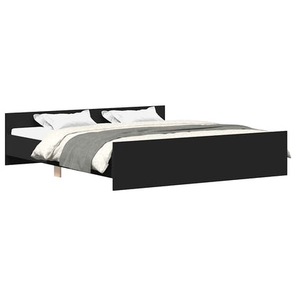 vidaXL Bed Frame without Mattress Black 200x200 cm