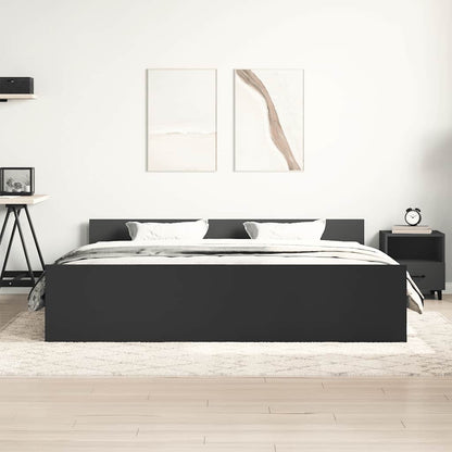 vidaXL Bed Frame without Mattress Black 200x200 cm