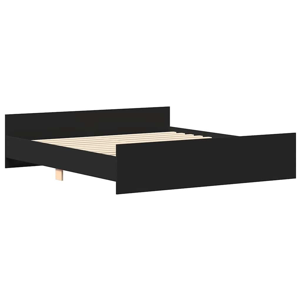 vidaXL Bed Frame without Mattress Black 200x200 cm