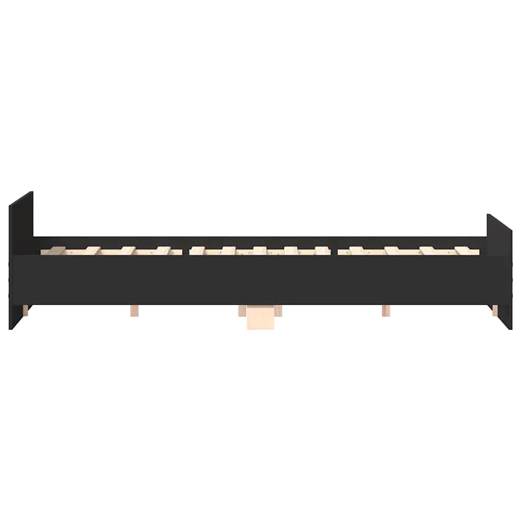 vidaXL Bed Frame without Mattress Black 200x200 cm