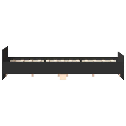 vidaXL Bed Frame without Mattress Black 200x200 cm