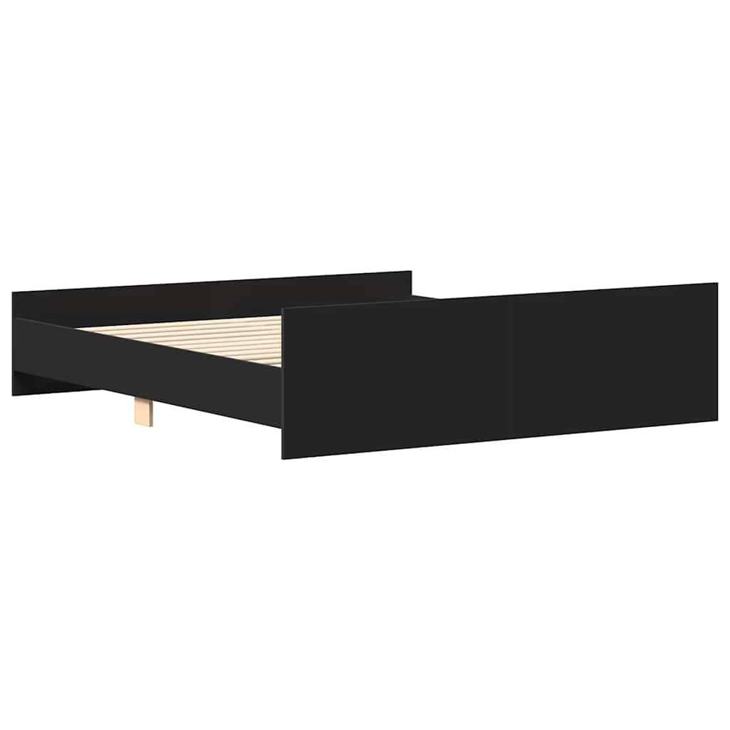 vidaXL Bed Frame without Mattress Black 200x200 cm