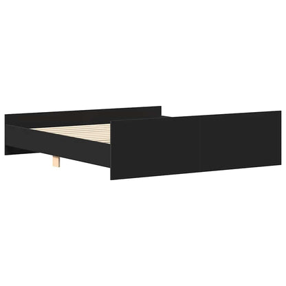 vidaXL Bed Frame without Mattress Black 200x200 cm
