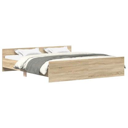 vidaXL Bed Frame without Mattress Sonoma Oak 200x200 cm