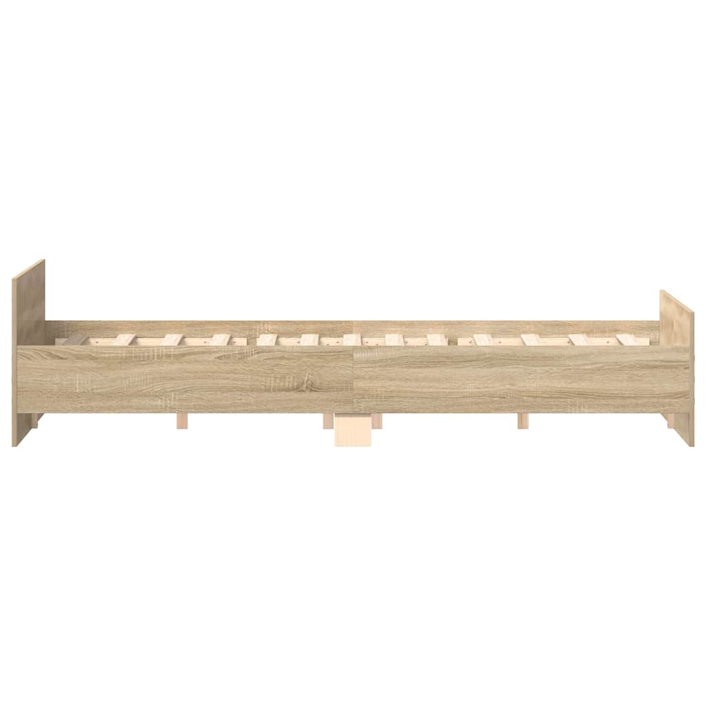 vidaXL Bed Frame without Mattress Sonoma Oak 200x200 cm