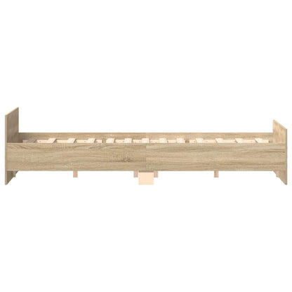 vidaXL Bed Frame without Mattress Sonoma Oak 200x200 cm