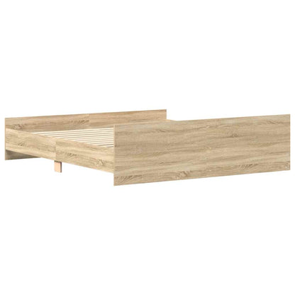 vidaXL Bed Frame without Mattress Sonoma Oak 200x200 cm