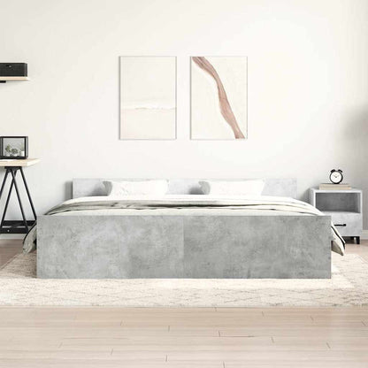 vidaXL Bed Frame without Mattress Concrete Grey 200x200 cm