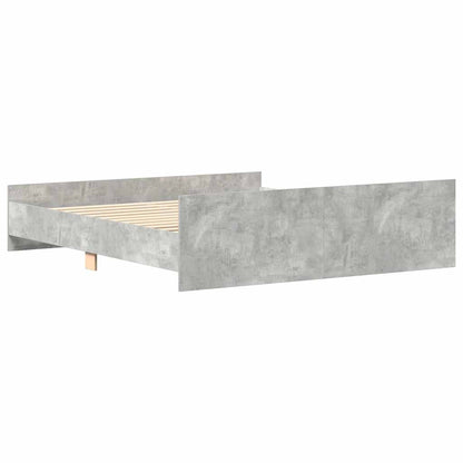 vidaXL Bed Frame without Mattress Concrete Grey 200x200 cm