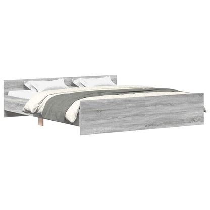 vidaXL Bed Frame without Mattress Grey Sonoma 200x200 cm