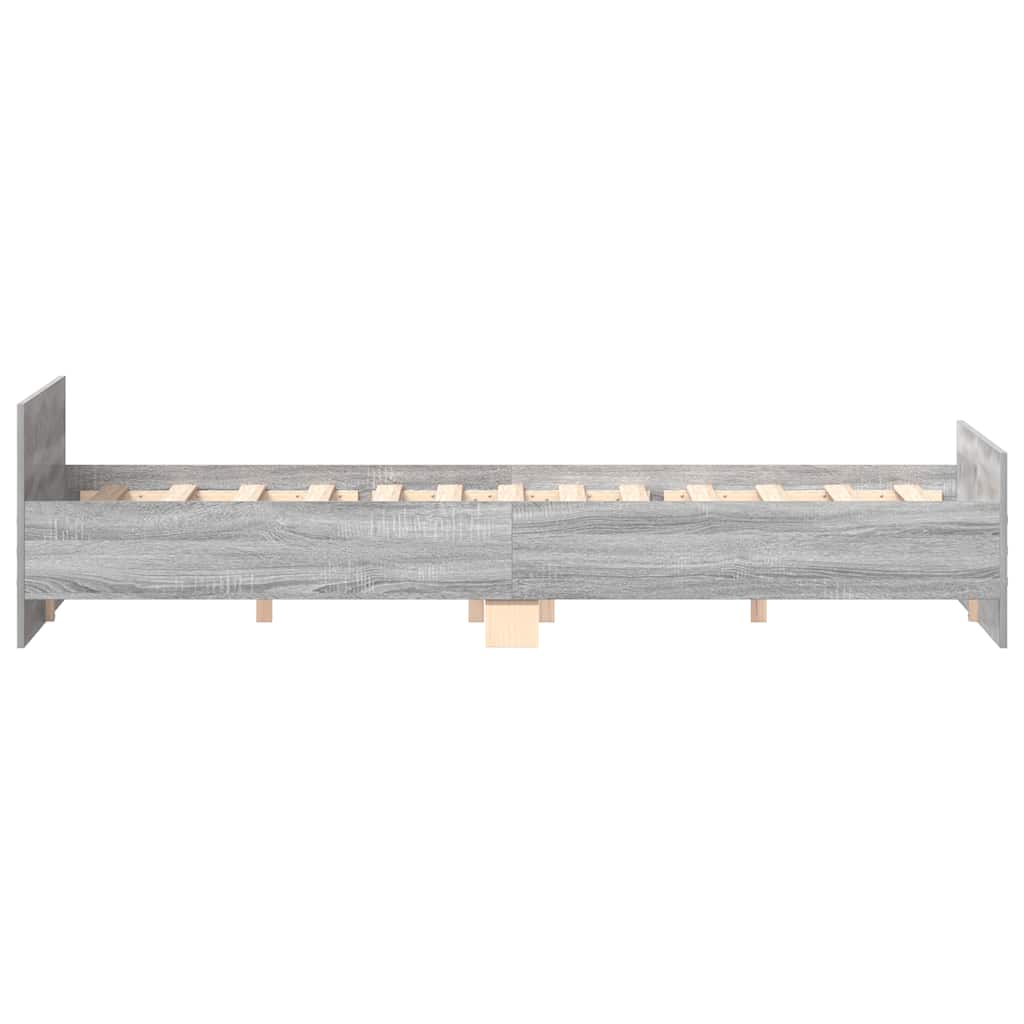 vidaXL Bed Frame without Mattress Grey Sonoma 200x200 cm