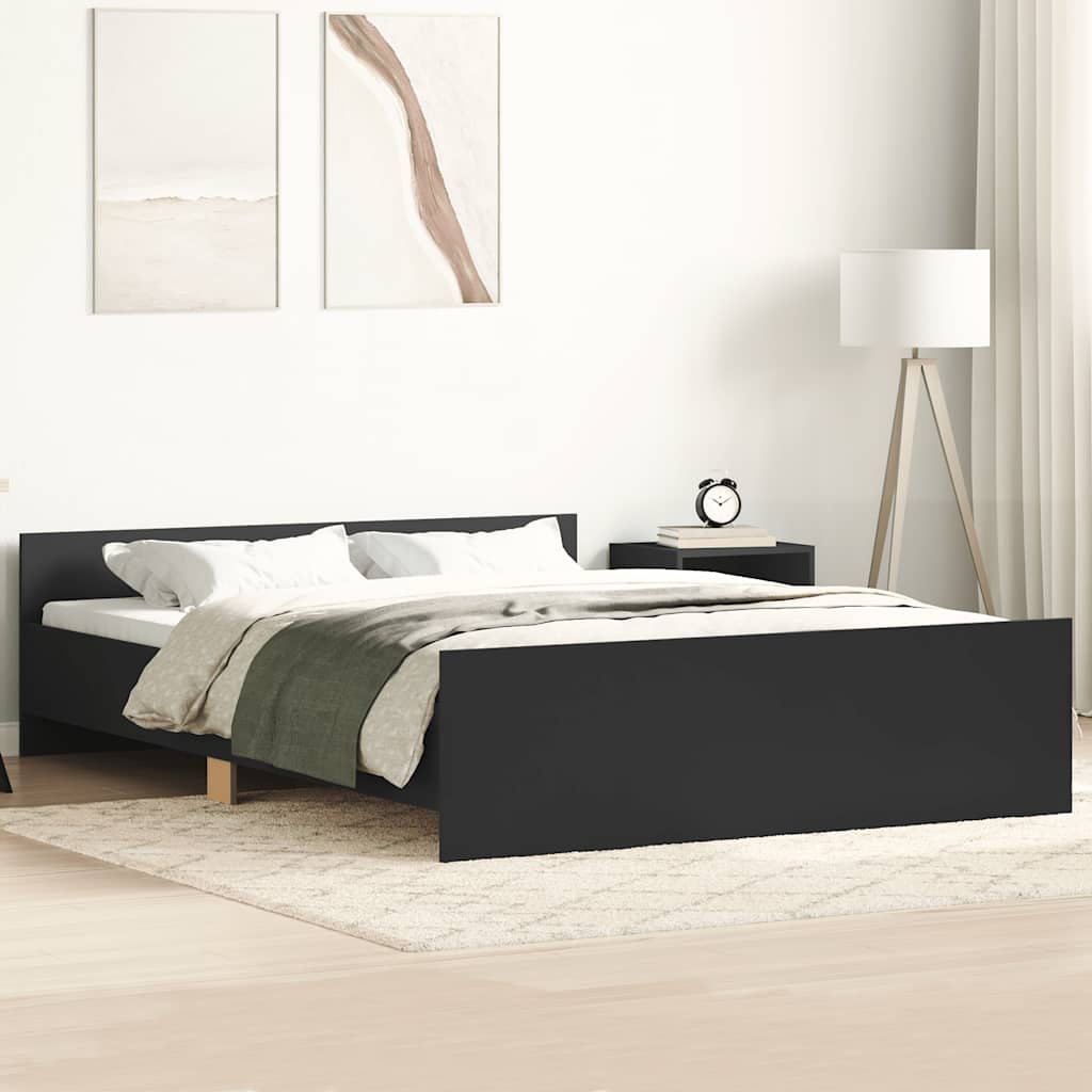 vidaXL Bed Frame without Mattress Black 120x200 cm
