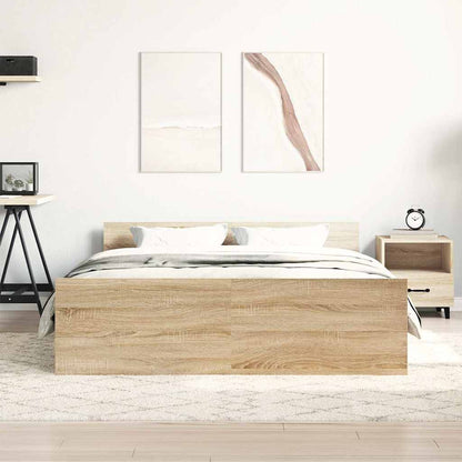 vidaXL Bed Frame without Mattress Sonoma Oak 120x200 cm