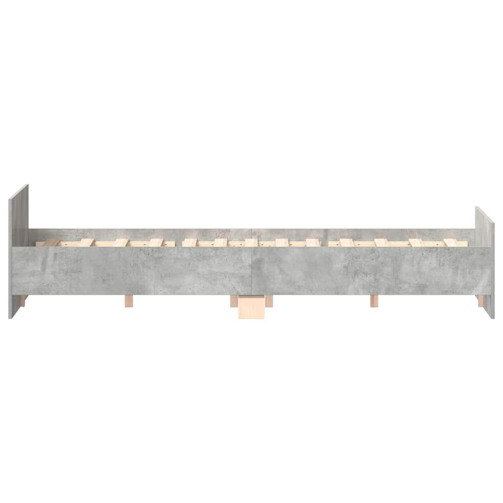 vidaXL Bed Frame without Mattress Concrete Grey 120x200 cm
